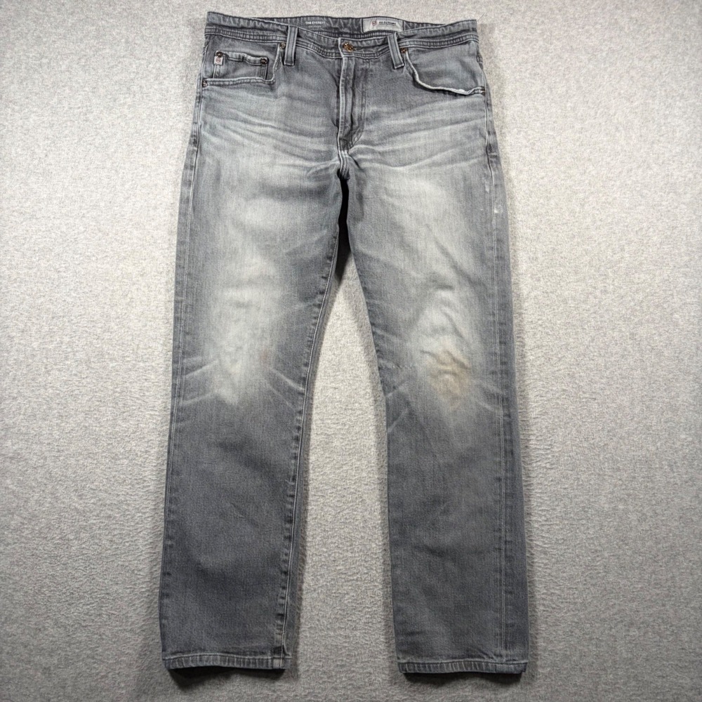 AG Adriano Goldschmied The Everett Jeans Men 34 Gray Slim Straight Casual
